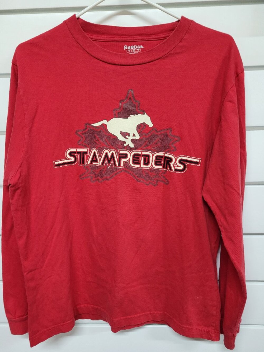 CFL Calgary Stampeders Reebok Men's Long Sleeved Tee - Size S